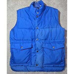 Vintage Duck Down Filled Puffer Vest Nylon Manor House Blue Korea Blue Men's M
